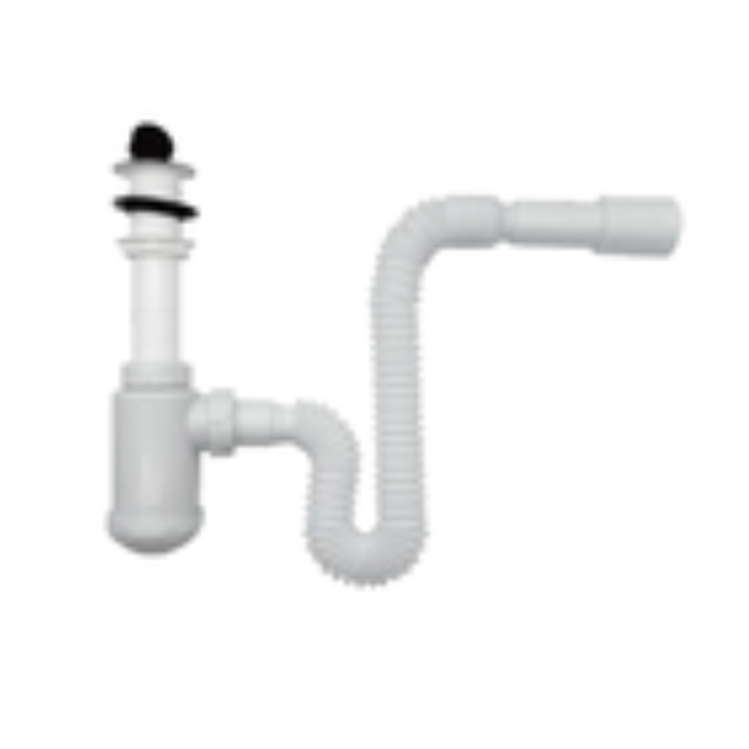 CÉSPOL FLEXIBLE DE BOTE CON CONTRA PARA LAVABO DE 1 ¼ " , DE POLIPROPILENO