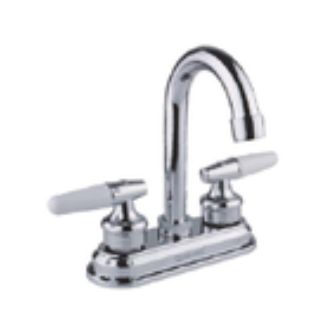 MEZCLADORA P/LAVABO 4" CROMADO ZINC MANERAL PALANCA 11.5CMS