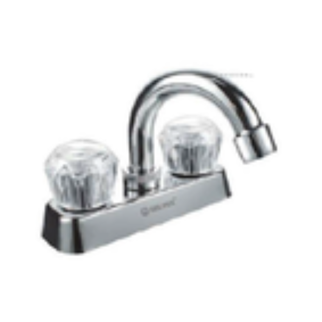 MEZCLADORA P/LAVABO 4" CROMADO LATON MANERAL ACRILICO VUELTA COMPLETA