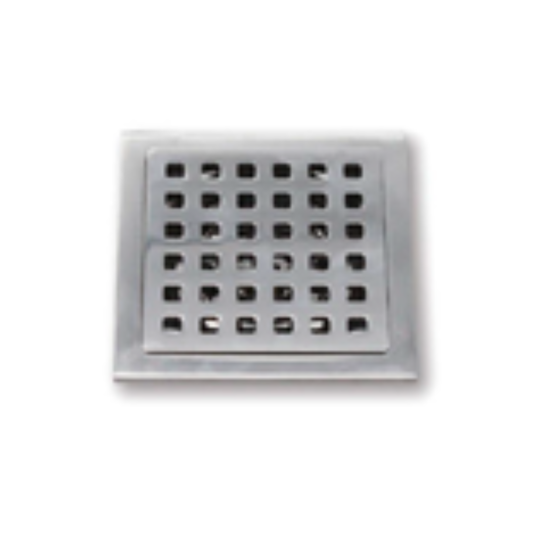 COLADERA INVISIBLE DE ACERO INOXIDABLE CUADRADO CROMADO 10X10CM
