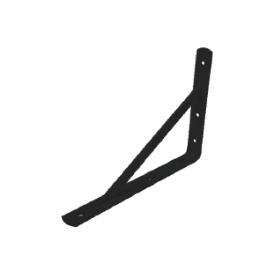 MENSULA DE ACERO REFORZADA 13*20 NEGRO 10PZAS