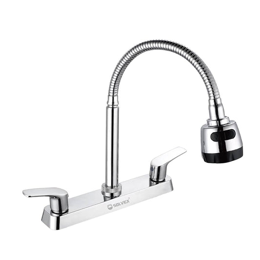MEZCLADORA PARA FREGADERO 8" CROMADO, 46CM (RIEGO O CHORRO) 1/12