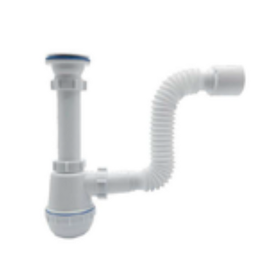 CESPOL FLEXIBLE DE BOTE P/FREGADERO DE 1 ½, DE POLIPROPILENO