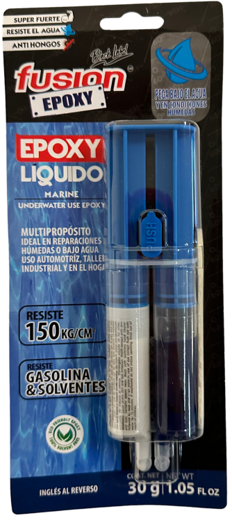 ADHESIVO EPOXY MARINE BLUE KIT 60MIN