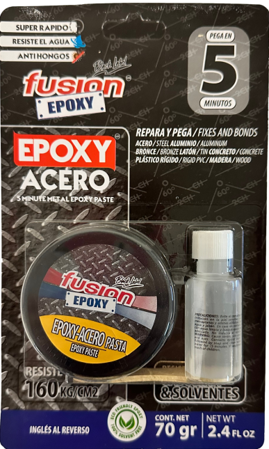 ADHESIVO EPOXY ACERO PASTA LATA 5MIN