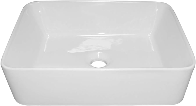 LUX SANY 8025C LAVABO RECTANGULAR CERÁMICO BLANCO SOBREPONER