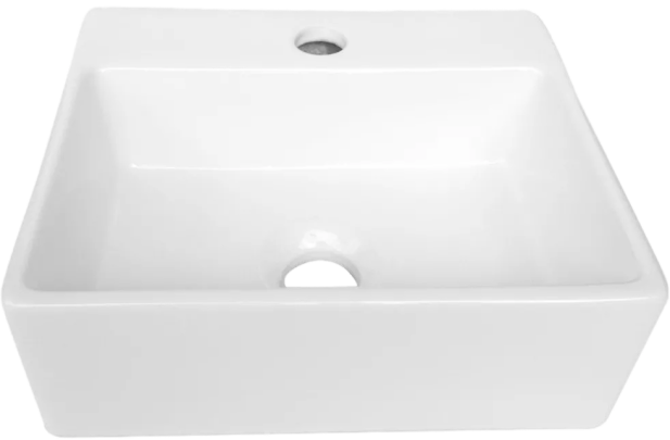 LUX SANY T030 LAVABO RECTANGULAR CERÁMICO BLANCO