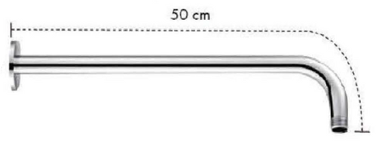 BRAZO Y CHAPETÓN, ACABADO CROMADO 50CM