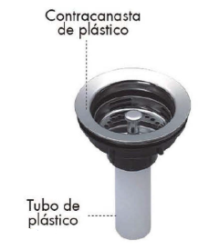 CONTRACANASTA PARA FREGADERO, ACABADO SATINADO