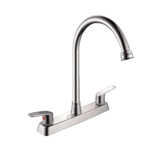 MEZCLADORA PARA FREGADERO 8" CROMADO 22CM 1/12