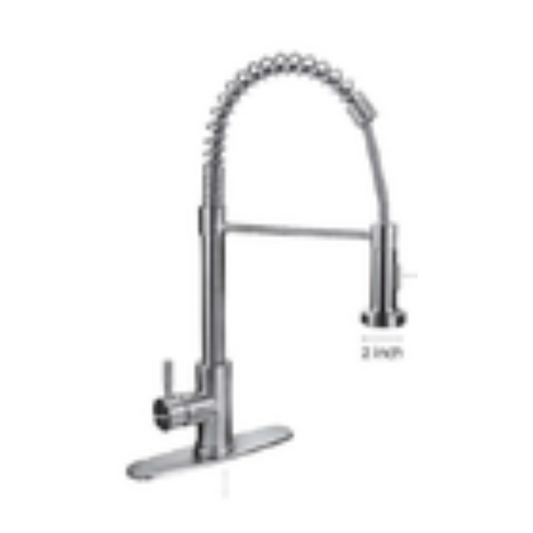 MONOMANDO P/FREGADERO ACERO INOX. EXTRAIBLE SATINADO 6 A 1/6