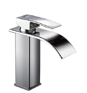 MONOMANDO P/LAVABO ACERO INOX GARZA PLANA 18 CMS