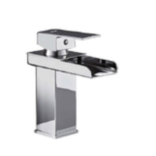 MONOMANDO P/LAVABO CROMADO ACERO INOX CUELLO RECTO 18CMS 6 A 1/10