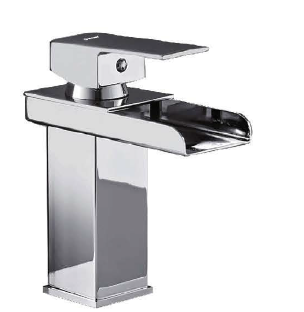 MONOMANDO P/LAVABO CROMADO ACERO INOX CUELLO RECTO 18CMS