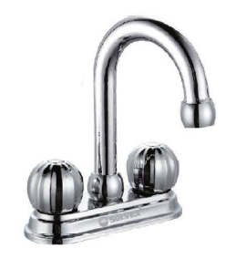 MEZCLADORA P/LAVABO 4" CROMADO LATON MANERAL ESTREADO 12CM