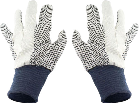 GUANTES ALGODON PUNTOS PVC