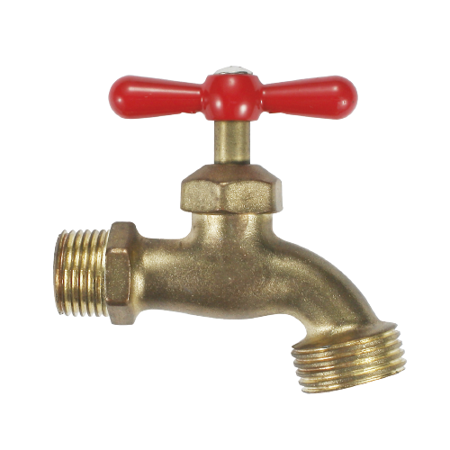 LLAVE DE JARDÍN, MANIJA ROJA DE HIERRO